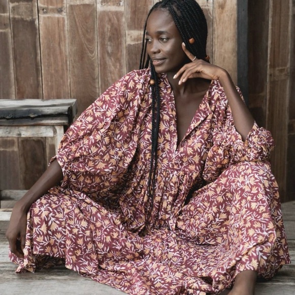 Daughters Of India Kyra Midi Dress in Sumac - Picture 5 of 6